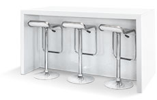 kitchen counter and chairs
