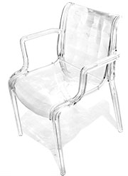 Transparent plastic chair