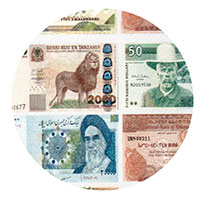 International currency style wall paper